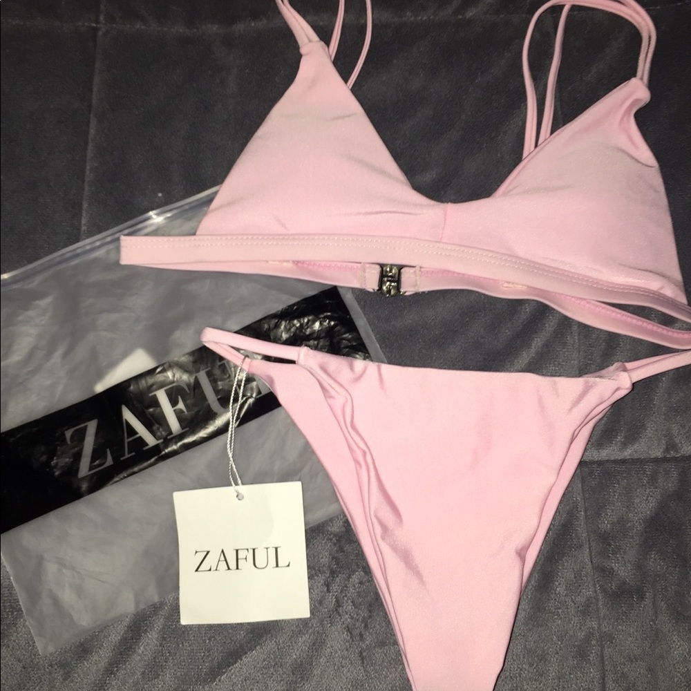 Pink swimsuit!